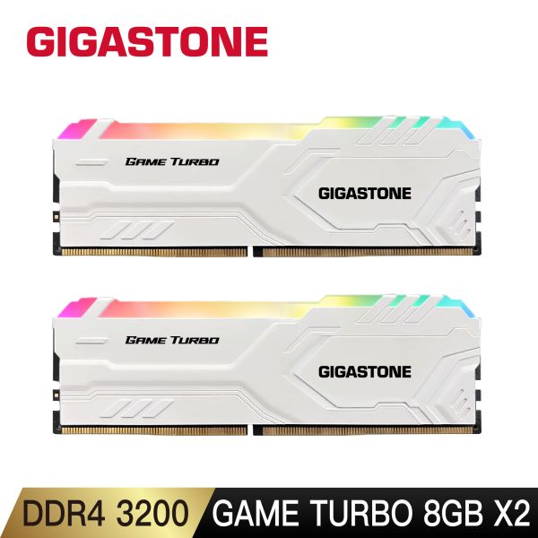 GAME TURBO DDR4 3200 16GB RGB 電競超頻 桌上型記憶體 (PC專用/8GBx2) DDR4,3200MHz,16GB,筆記型記憶體,2入組Gigastone,Intel,AMD,DRAM16GB,SODIMM,5年保固