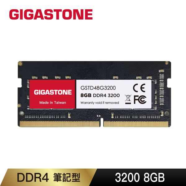 DDR4 3200 8GB 筆記型記憶體 (NB專用/8GB) DDR4,3200MHz,8GB,筆記型記憶體,1入組Gigastone,Intel,AMD,DRAM16GB,SODIMM,5年保固