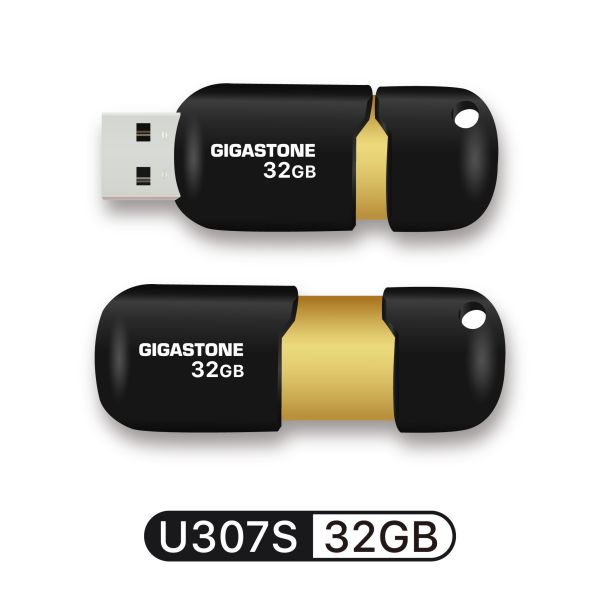 USB 3.2 Gen1 膠囊高速隨身碟 U307S Gigastone,16GB,USB3.0,黑金膠囊隨身碟, U307S,16G,高速,USB3.0介面,隨身碟,無蓋設計,隨插即用