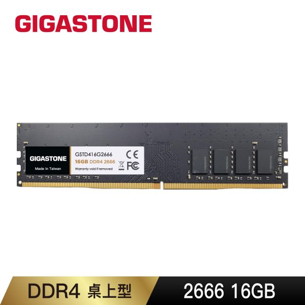 DDR4 2666 16GB 桌上型記憶體 (PC專用/16GB) DDR4,2666MHz,32GB,桌上型記憶體,2入組Gigastone,Intel,AMD,DRAM16GB,UDIMM,5年保固