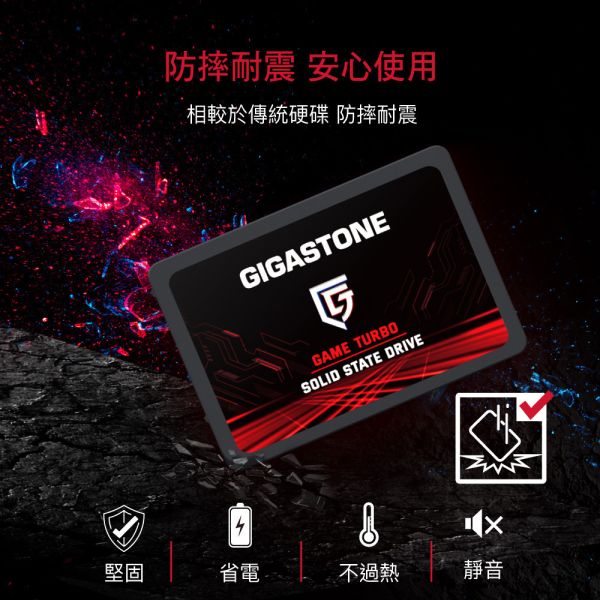 GIGASTONE 遊戲固態硬碟 TURBO 內接式 SSD 2.5吋 SATA｜1TB/512GB/256GB 最高560MB/s GIGASTONE 遊戲固態硬碟 TURBO 內接式 SSD 2.5吋 SATA｜1TB/512GB/256GB 最高560MB/s