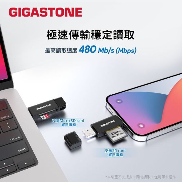 GIGASTONE 五合一 三介面高效能讀卡機 CR-U2ABC200-BK｜支持 microSD/SD 記憶卡一機搞定 GIGASTONE 五合一 三介面高效能讀卡機 CR-U2ABC200-BK｜支持 microSD/SD 記憶卡一機搞定