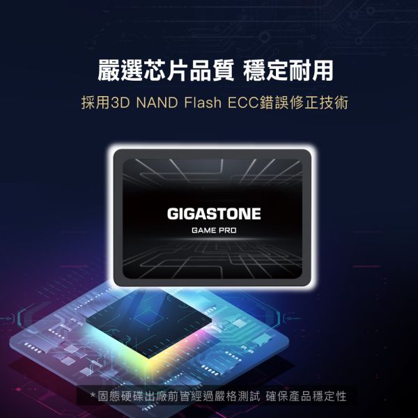 GIGASTONE 遊戲固態硬碟 GAME PRO 內接式 SSD 2.5吋 SATA｜480GB ~ 1TB 最高540MB/s GIGASTONE 遊戲固態硬碟 GAME PRO 內接式 SSD 2.5吋 SATA｜4TB/2TB/1TB/960GB/512GB/480GB/256GB/240GB/128GB/120GB