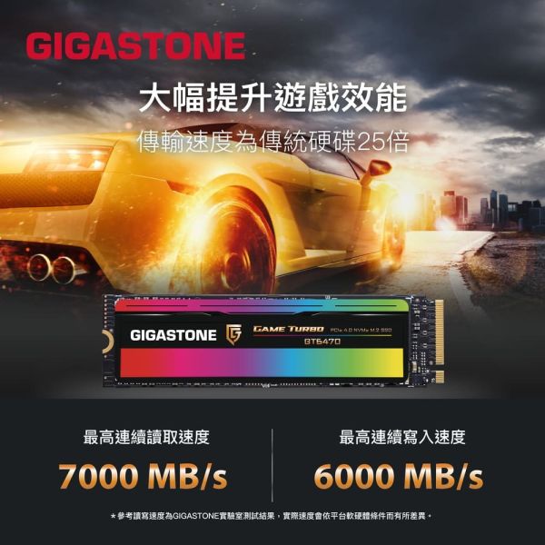 GIGASTONE 電競固態硬碟 SSD M.2 NVMe PCIe Gen4｜500GB/1TB/2TB 7000MB/s 適用筆電/桌機 PCle Gen3 SSD GT6470 2TB