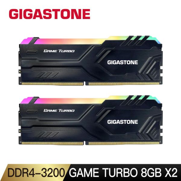 GAME TURBO DDR4 3200MHz 16GB RGB 電競超頻 桌上型記憶體-白(PC專用/8GBx2) DDR4,3200MHz,32GB,筆記型記憶體,1入組Gigastone,Intel,AMD,DRAM16GB,SODIMM,5年保固