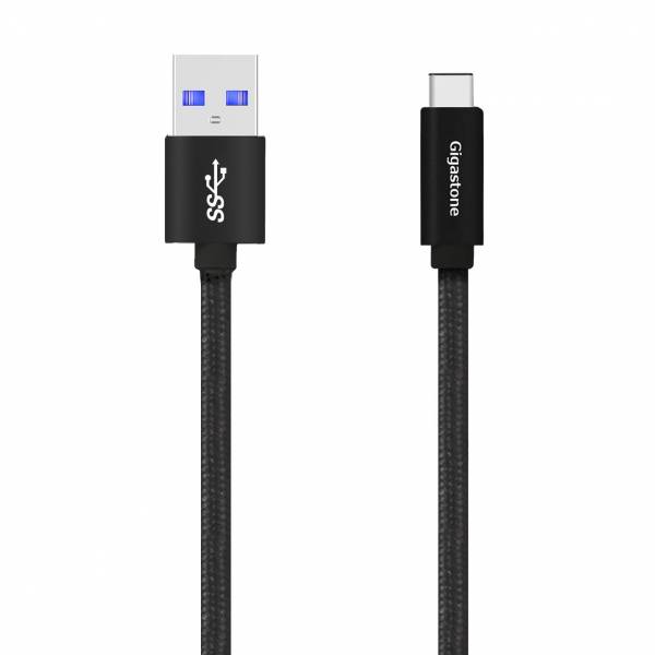 GC-6800B 鋁合金USB 3.1 gen1 Type-C 充電傳輸線2入組(iPhone15/Android/安卓手機充電線首選) GC-6800B, Gigastone GC-6800B, USB3.1, 5Gbps, 鋁合金, 編織線,2入組