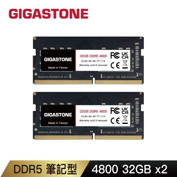 DDR5 4800MHz 筆記型記憶體 16GB/32GB DDR5 SO-DIMM, 288 pin 1.1V 16GB / 32GB Single Channel Dual Channel Unbuffered On-Die ECC CL40 原生 38,400MB/s PC5-38400