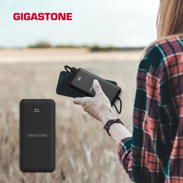 GIGASTONE 20W 雙向快充行動電源 10000mAh PB-7113B｜適用 iPhone/手機/Type-C PD行動充/PD3.0/QC4.0/台美日安規認證 Gigastone PB-7113B, PB-7113B, QC4.0, PD3.0, 10000mAh, 同時充三裝置