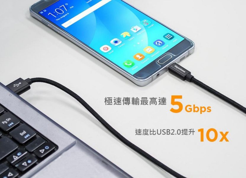 GIGASTONE USB 3.2 1.2m Type-C充電傳輸線 GC-6800B｜適用 iPhone17/iPad/平板/手機充電線 GIGASTONE USB 3.2 1.2m Type-C充電傳輸線 GC-6800B｜適用 iPhone17/iPad/平板/手機充電線