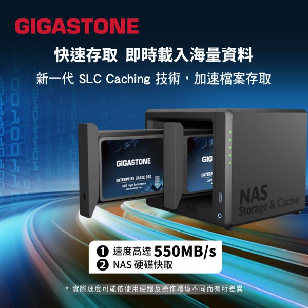 GIGASTONE 高耐用固態硬碟 HIGH ENDURANCE NAS 內接式 SSD 2.5吋 SATA GIGASTONE 高耐用固態硬碟 HIGH ENDURANCE NAS 內接式 SSD 2.5吋 SATA｜4TB/2TB/1TB/512GB 最高550MB/s