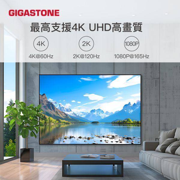 GIGASTONE HDMI2.0白金認證 4K 60Hz螢幕影像傳輸線｜鍍金接頭/兼容性高 / HDR / 18Gbps GIGASTONE HDMI2.0白金認證 4K 60Hz螢幕影像傳輸線｜鍍金接頭/兼容性高 / HDR / 18Gbps