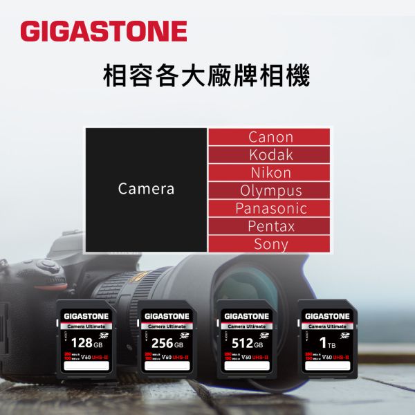 GIGASTONE 8K 攝影高速記憶卡 Camera Pro SD V60 UHS-II｜五年保固，適用單眼相機，攝影機 GIGASTONE 8K 攝影高速記憶卡 Camera Pro SD V60 UHS-II 512GB/256GB/128GB｜五年保固,適用單眼相機,攝影機