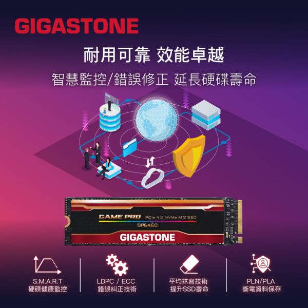 GIGASTONE 電競固態硬碟 M.2 NVMe PCIe Gen4 內接式SSD｜500GB/1TB/2TB 最高7000MB/s GIGASTONE 電競固態硬碟 M.2 NVMe PCIe Gen4 內接式SSD｜500GB/1TB/2TB 最高7000MB/s