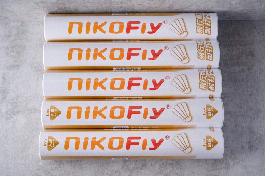 nikofly 金色2號羽毛球 【 台灣製 x A級鴨毛 x 飛行穩定 x  耐打】 12入 