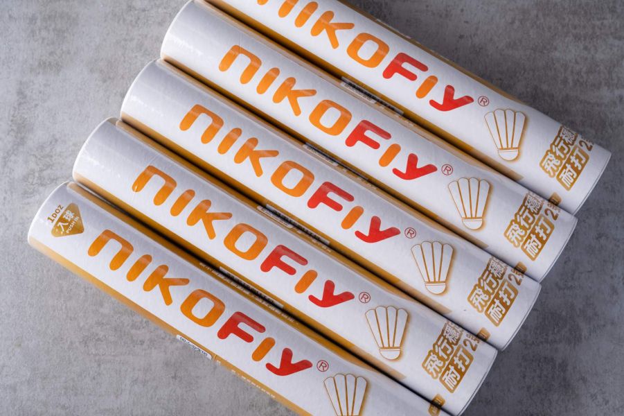 nikofly 金色2號羽毛球 【 台灣製 x A級鴨毛 x 飛行穩定 x  耐打】 12入 