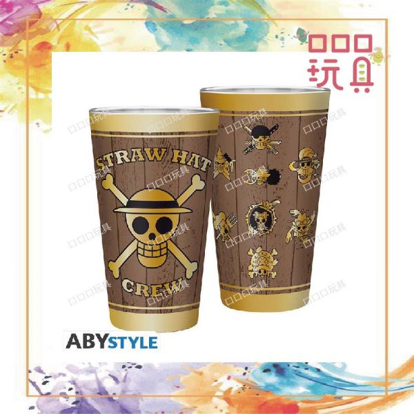 【現貨】 ABY 航海王 眾海賊骷髏符號 金 玻璃杯 