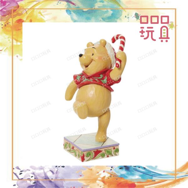 【現貨】 小熊維尼拿拐杖糖塑像 Enesco 塑像