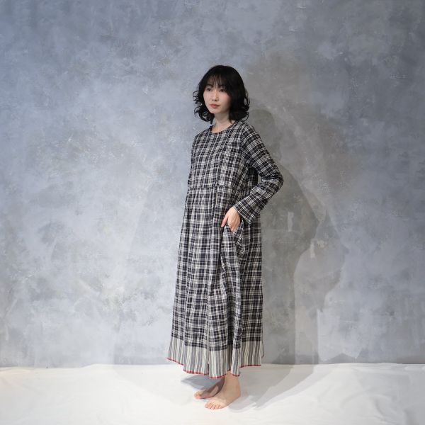 【Maku Textile】ATHENA洋裝 手織,手紡紗,洋裝,棉,植物染,草木染