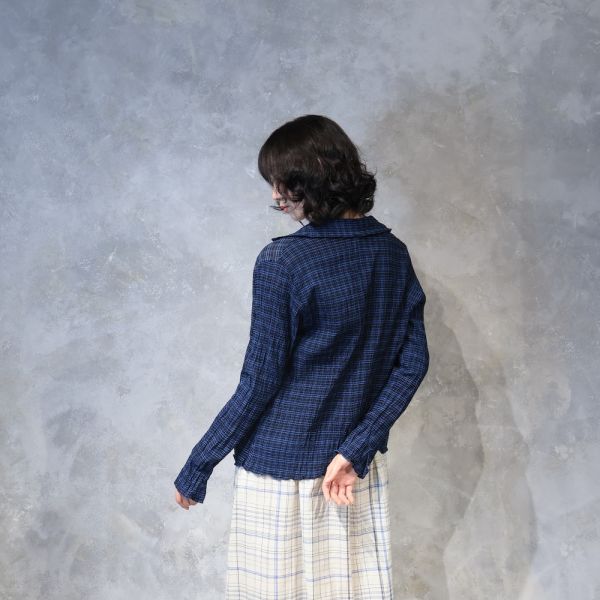 【Maku Textile】AAB_656 手織,手紡紗,洋裝,蠶絲,植物染,草木染