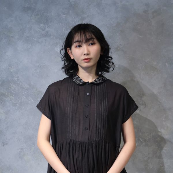 【Maku Textile】MARION_118/SC_A.EM/MING 手織,手紡紗,洋裝,蠶絲,植物染,草木染