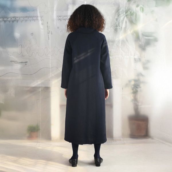 【Maku Textile】AIKO毛料大衣 手織,手紡紗,大衣,羊毛,植物染,草木染