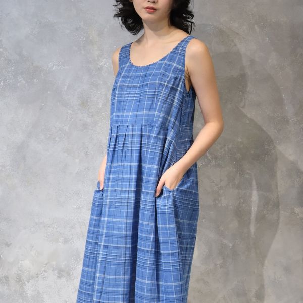 【Maku Textile】ANAIS﻿_674 手織,手紡紗,洋裝,蠶絲,植物染,草木染