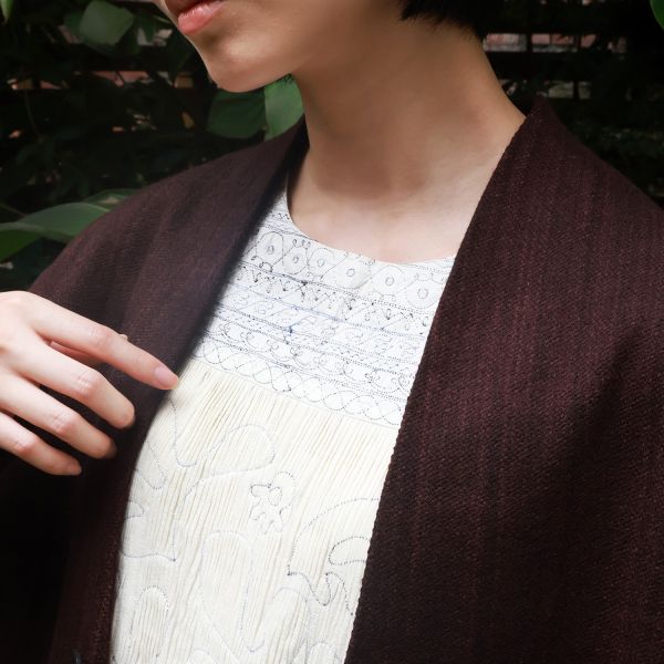 【Maku Textile】KARMA外套 手織,手紡紗,洋裝,美麗諾羊毛,植物染,草木染