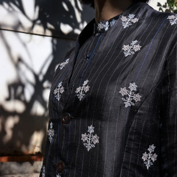 【Maku Textile】KARMA外套 手織,手紡紗,洋裝,美麗諾羊毛,植物染,草木染