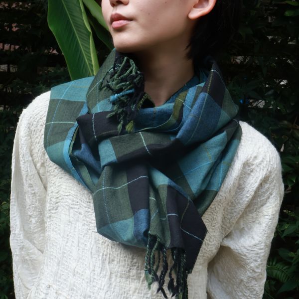 【Maku Textile】ACRIS圍巾 手織,手紡紗,圍巾,棉,植物染,草木染