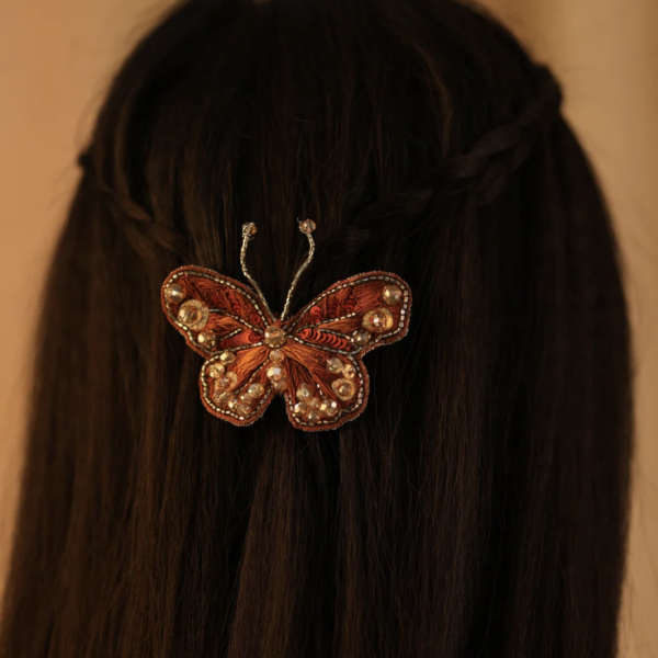 【Namjosh】蝴蝶小髮夾＿三色 髮夾、髮飾、手工刺繡