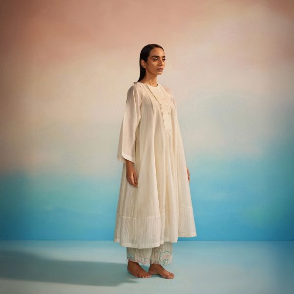 【AHMEV】Midori洋裝 手織,手紡紗,洋裝,蠶絲,錢德里綢,Chanderi