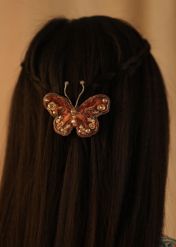 【Namjosh】小蝴蝶髮夾 髮夾、髮飾、手工刺繡