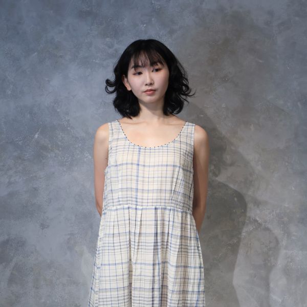 【Maku Textile】ANAIS_653 手織,手紡紗,洋裝,蠶絲,植物染,草木染