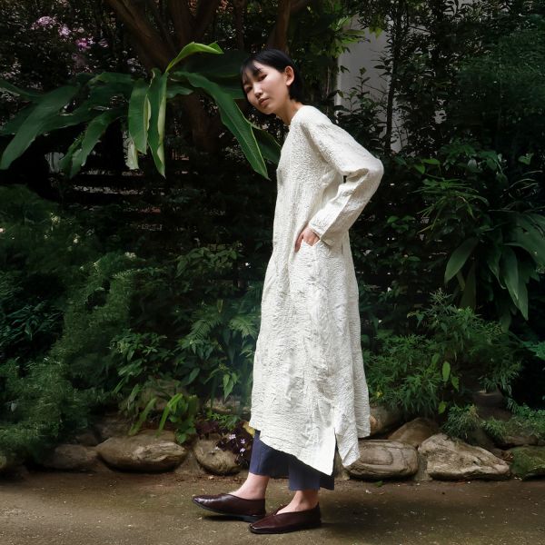 【Maku Textile】INDUS洋裝 手織,手紡紗,洋裝,美麗諾羊毛,植物染,草木染