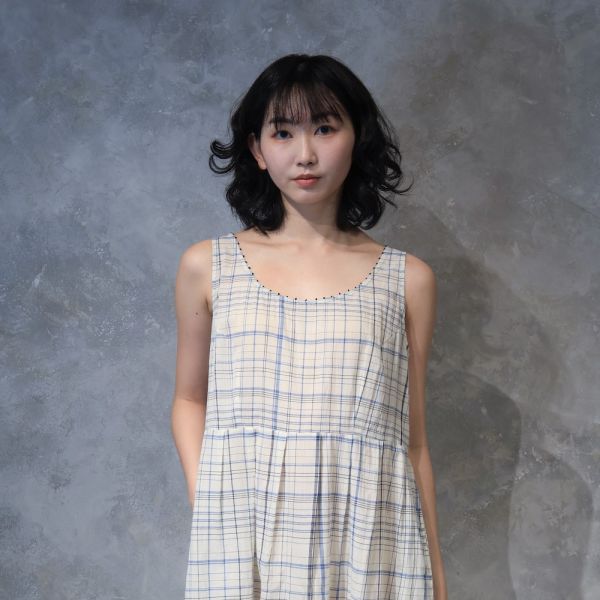 【Maku Textile】ANAIS_653 手織,手紡紗,洋裝,蠶絲,植物染,草木染