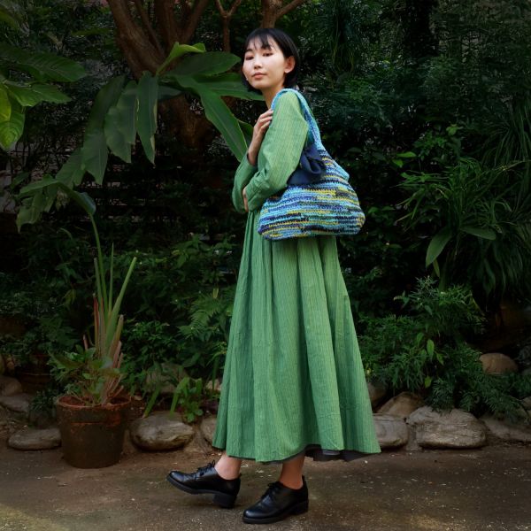 【Maku Textile】PAIGE雙面洋裝 手織,手紡紗,洋裝,植物染,草木染