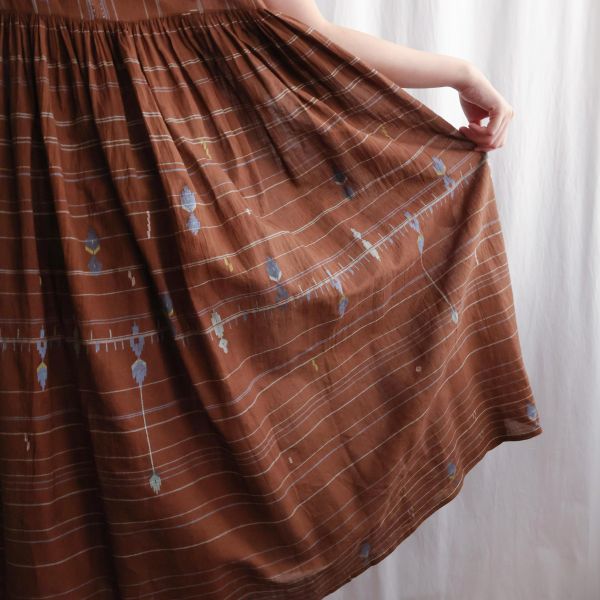 【Maku Textile】DORY洋裝 手織,手紡紗,洋裝,植物染,卡蒂棉