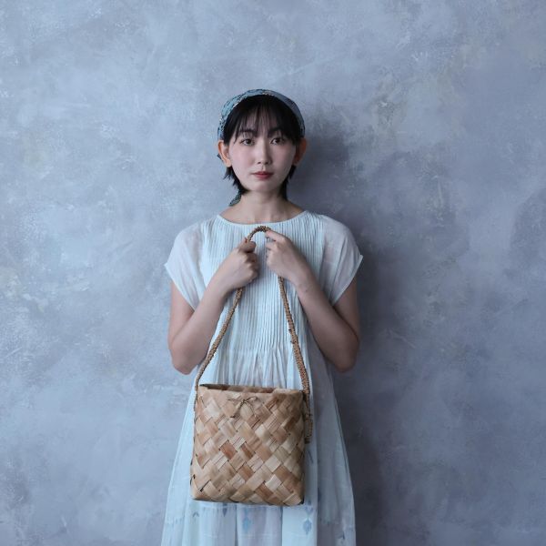 【Maku Textile】KASUMI水藍洋裝 手織,手紡紗,洋裝,植物染,卡蒂棉