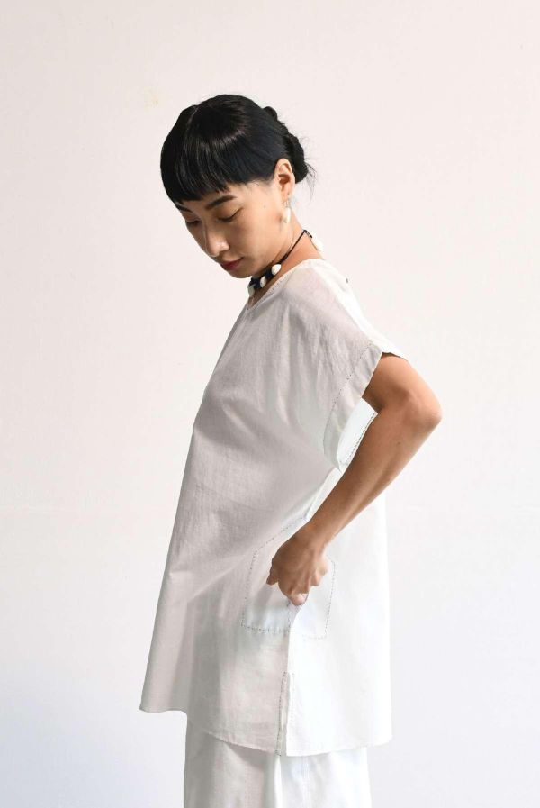 【Maku Textile】UNI上衣 手織,手紡紗,上衣,棉,植物染,草木染