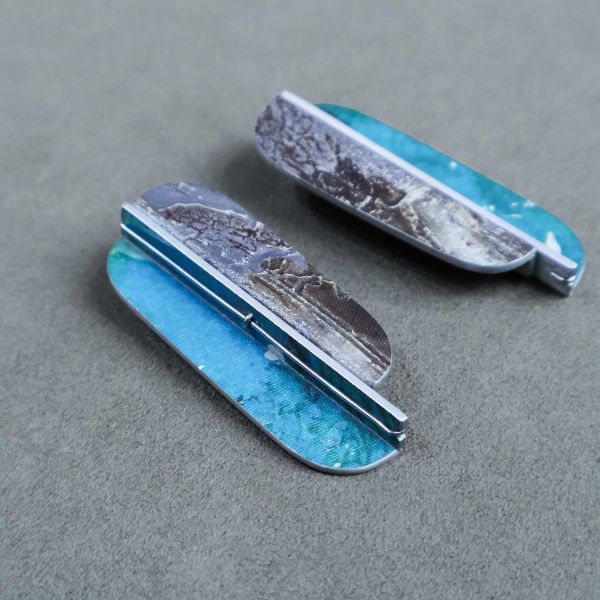 【江枚芳 Meifang Chiang Metal Arts】邊界耳針式耳環 Boundry Brooch 耳環,耳勾,鋁,陽極處裡