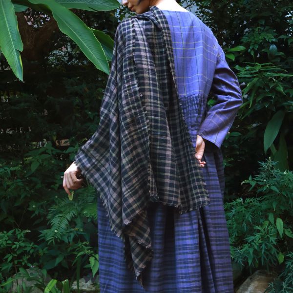 【Maku Textile】IVY圍巾 手織,手紡紗,圍巾,絲,植物染,草木染