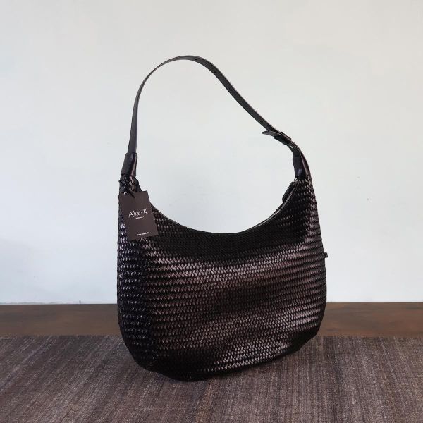 【Allan K】Wesley 皮革編織包（黑色） 皮包,皮革,皮革編織,牛皮,肩背包,手工皮革編織,手工,包包