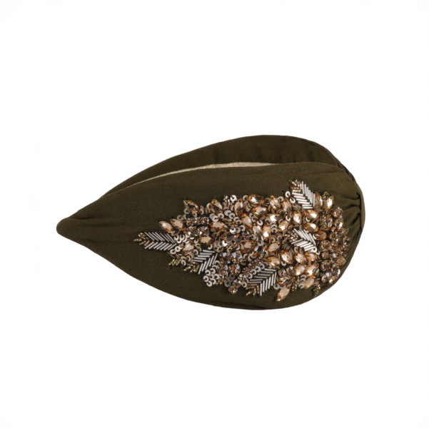 【Namjosh】葉形手工珠繡髮箍＿三色 髮夾、髮飾、手工刺繡