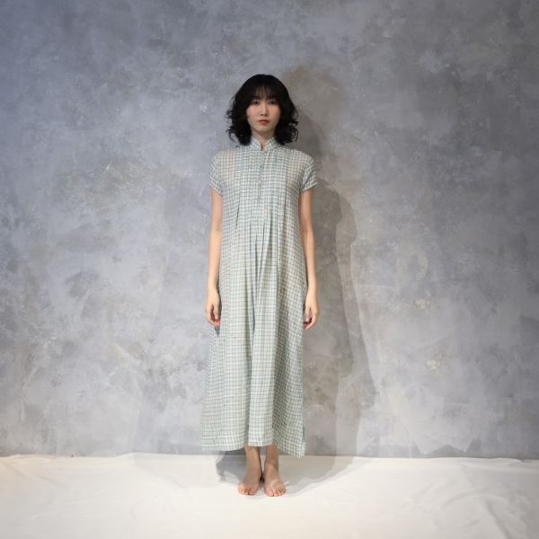 【Maku Textile】TASHI_668/M.EM 手織,手紡紗,洋裝,蠶絲,植物染,草木染