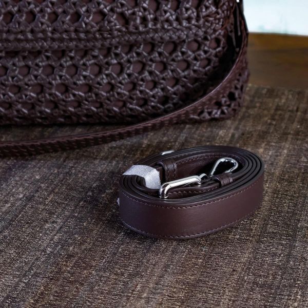 【Allan K】Caroline Large 皮革編織包（灰棕色） 皮包,皮革,皮革編織,羊皮,肩背包,手工皮革編織,手工,包包