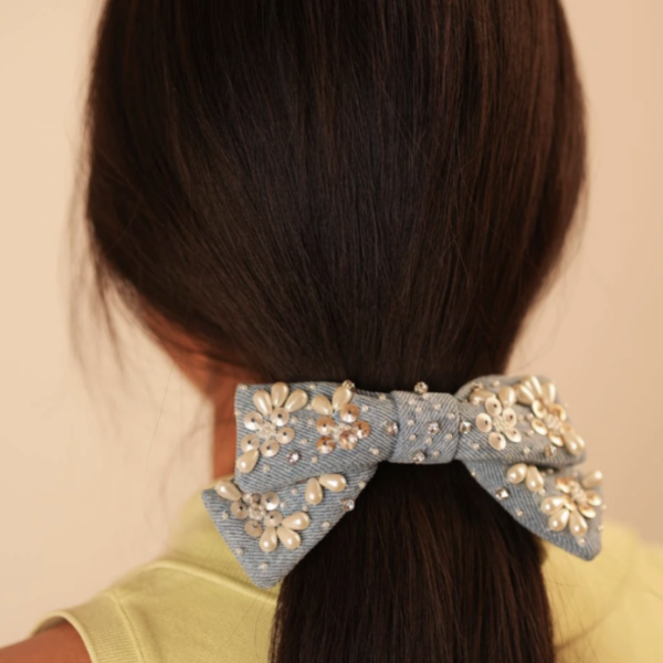 【Namjosh】蝴蝶結髮夾 髮夾、髮飾、手工刺繡