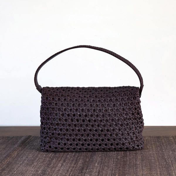 【Allan K】Caroline Large 皮革編織包（灰棕色） 皮包,皮革,皮革編織,羊皮,肩背包,手工皮革編織,手工,包包