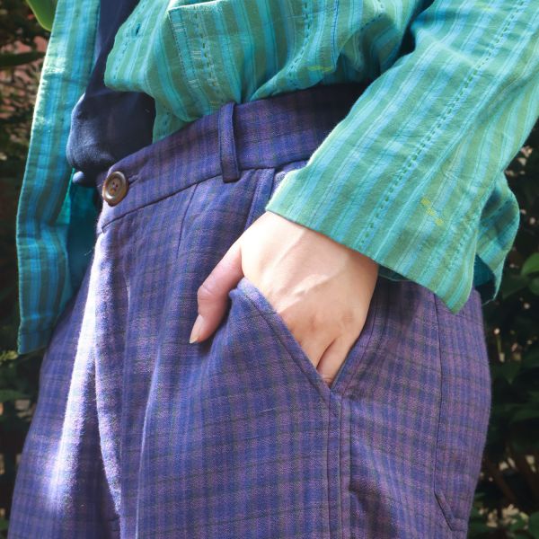 【Maku Textile】MOHE 長褲 手織,手紡紗,長褲,羊毛,植物染,草木染