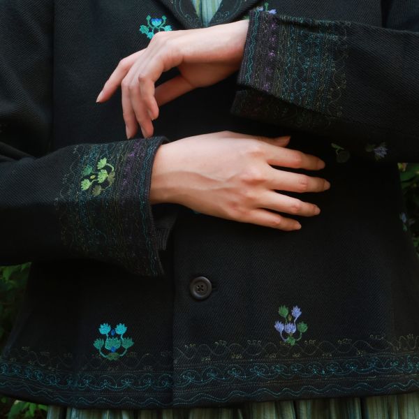 【Maku Textile】ARTHUR夾克外套 手織,手紡紗,洋裝,羊毛,蠶絲,美麗諾羊毛,植物染,草木染