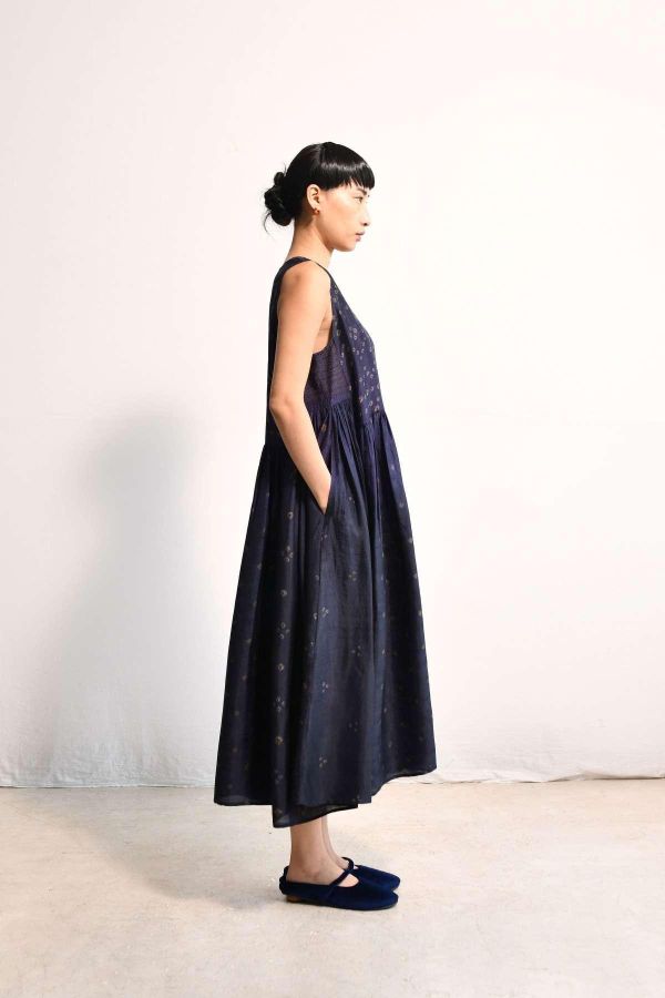 【Maku Textile】VERONICA洋裝 手織,手紡紗,洋裝,絲,蠶絲,植物染,草木染